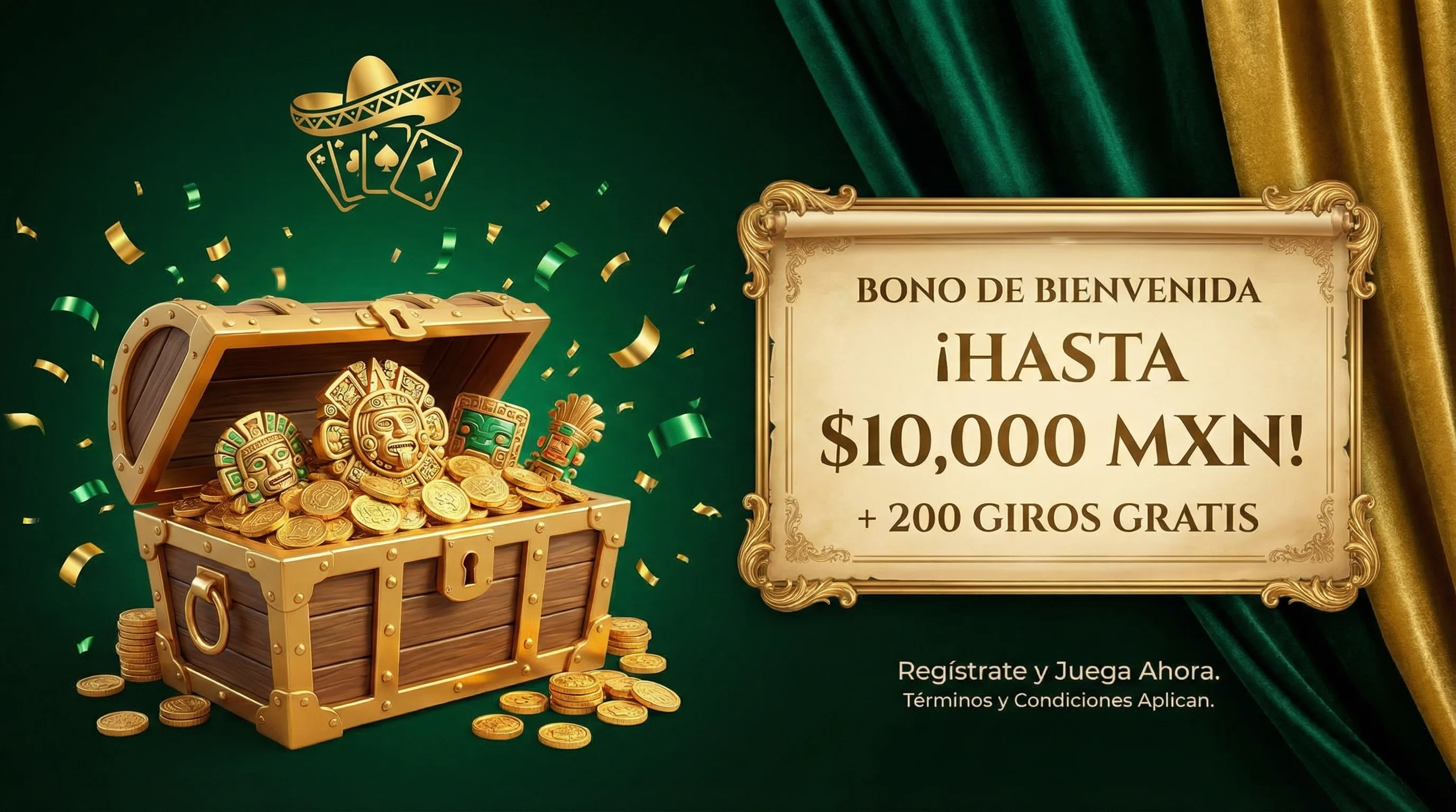 Bono de bienvenida hasta $10,000 MXN más 200 giros gratis en betway mx