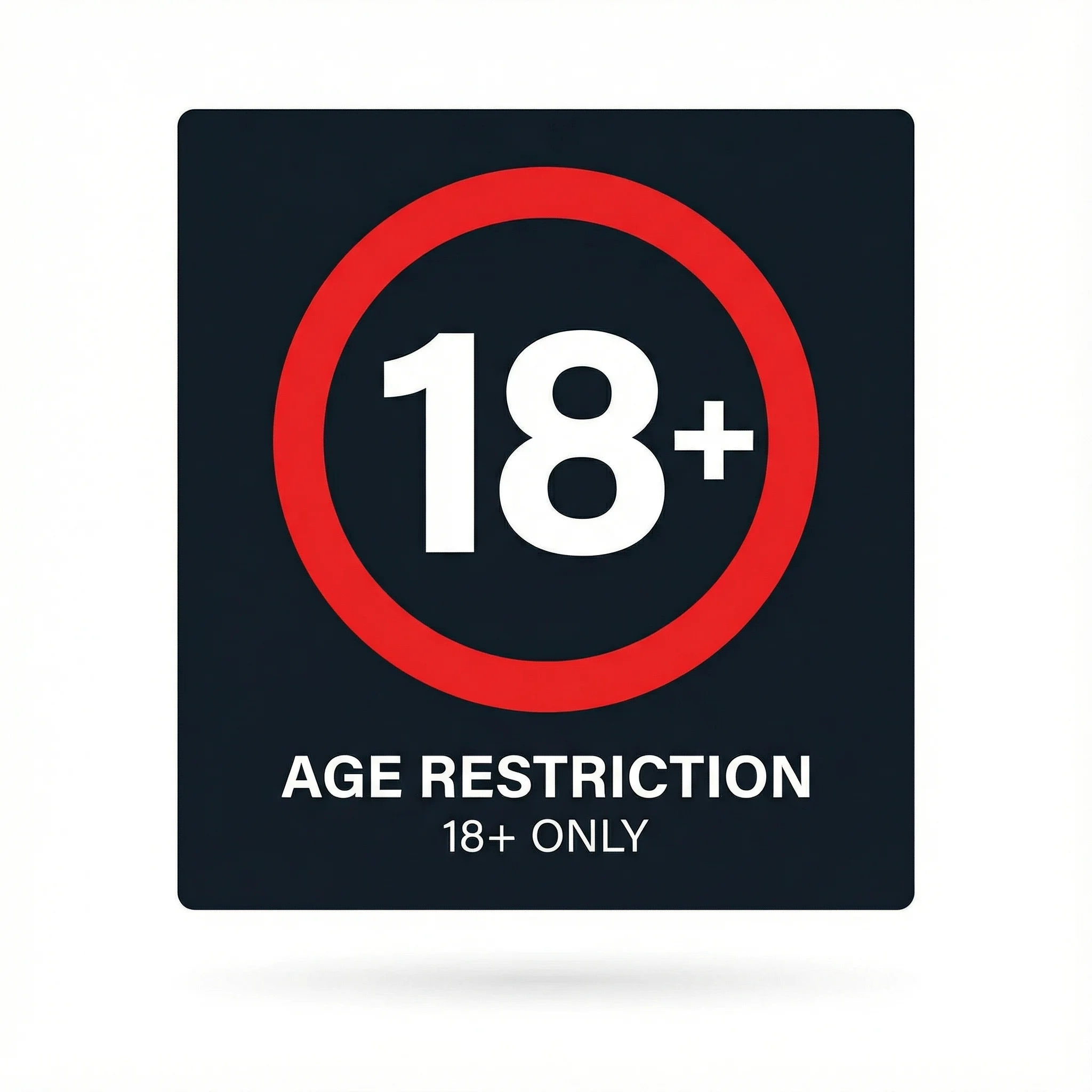Restricción de edad 18+ solo para adultos