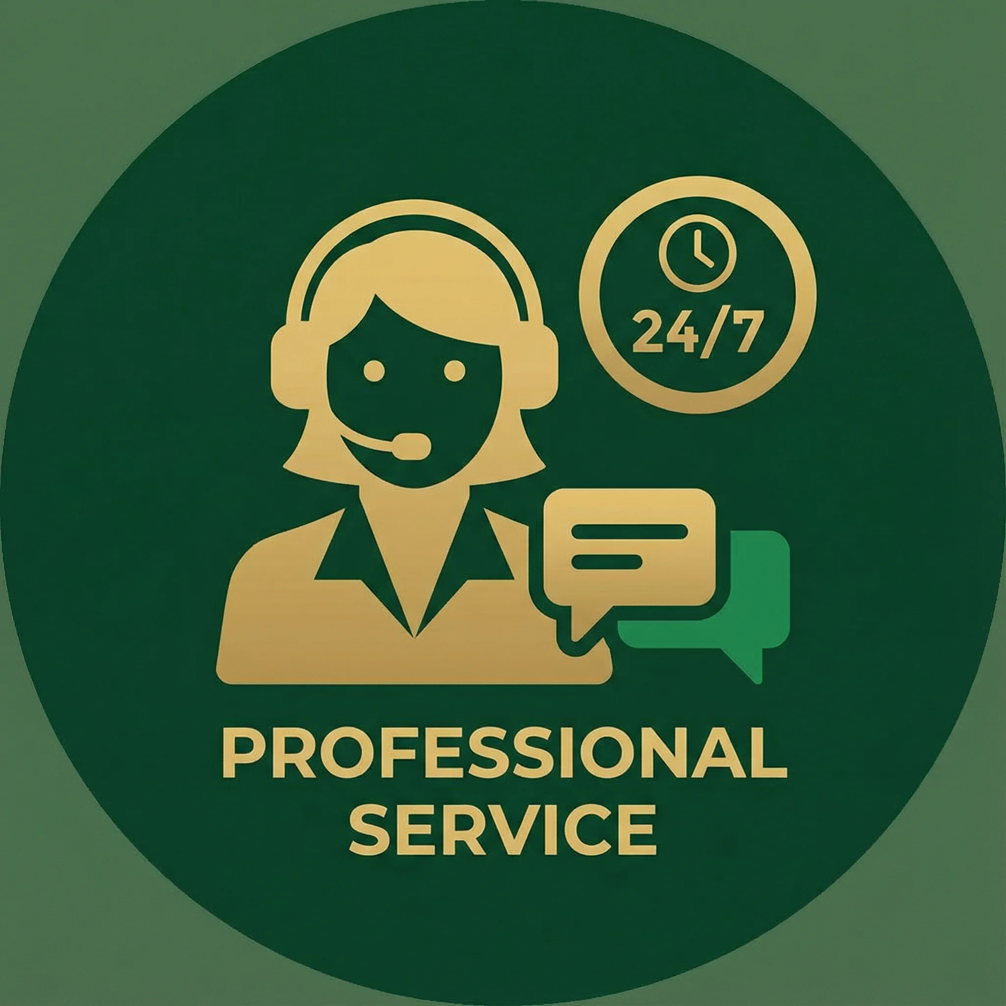 Icono de chat en vivo 24/7 para soporte al cliente